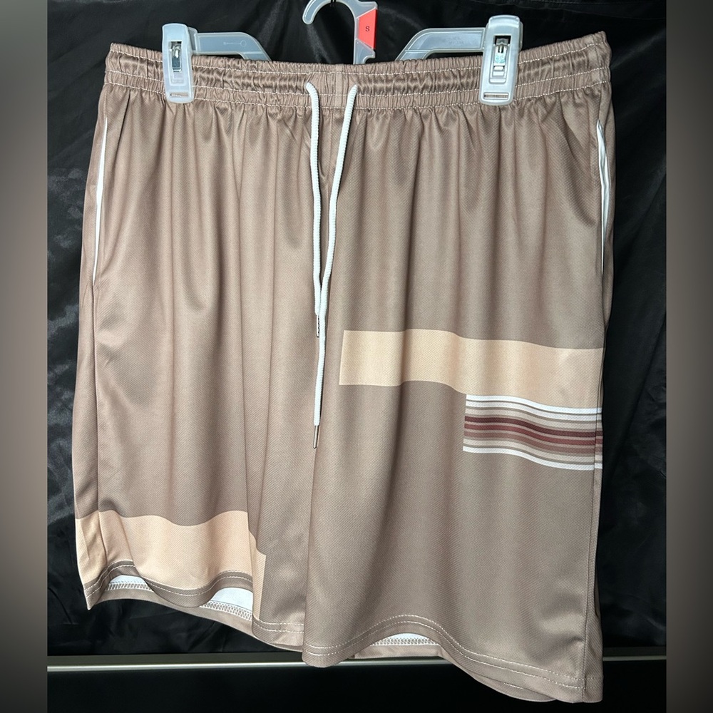 Unisex XL Brown Gym Shorts
